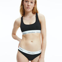 Calvin Klein Modern Cotton Unlined Bralette - Black