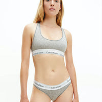 Calvin Klein Modern Cotton Unlined Bralette - Grey Heather