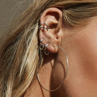 Luv AJ The Capri Wire Hoops - Silver