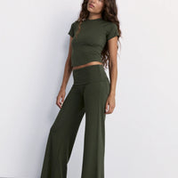 Pinky & Kamal Full Length Yin Flare - Khaki