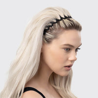 Kitsch Zig Zag Headbands 2pc Set - Black & Tort