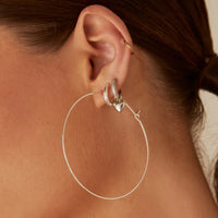 Luv AJ The Capri Wire Hoops - Silver