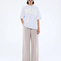 Ena Pelly Collegiate Tee - White Marle