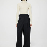 Rohe Wide Leg Tailored Trousers - Noir