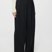 Rohe Wide Leg Tailored Trousers - Noir