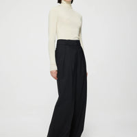 Rohe Wide Leg Tailored Trousers - Noir