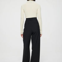Rohe Wide Leg Tailored Trousers - Noir