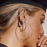 Luv AJ The Capri Wire Hoops - Silver