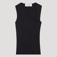 Rohe Slanted Neckline Tank Top - Black