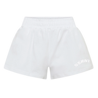 SŚAINT Reflective Logo Shorts - White