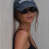 SŚAINT Logo Acid Wash Cap - Black