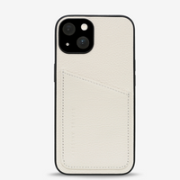 Status Anxiety Who's Who Leather Phone Case (iPhone) - Chalk