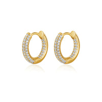 Luv AJ The Reversible Mini Amalfi Hoops - Gold