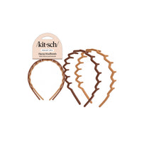 Kitsch Zig Zag Headbands 2pc Set - Neutral