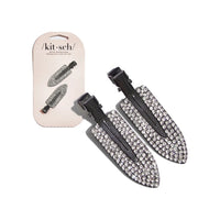 Kitsch Metal Rhinestone Creaseless Clips 2pc Set