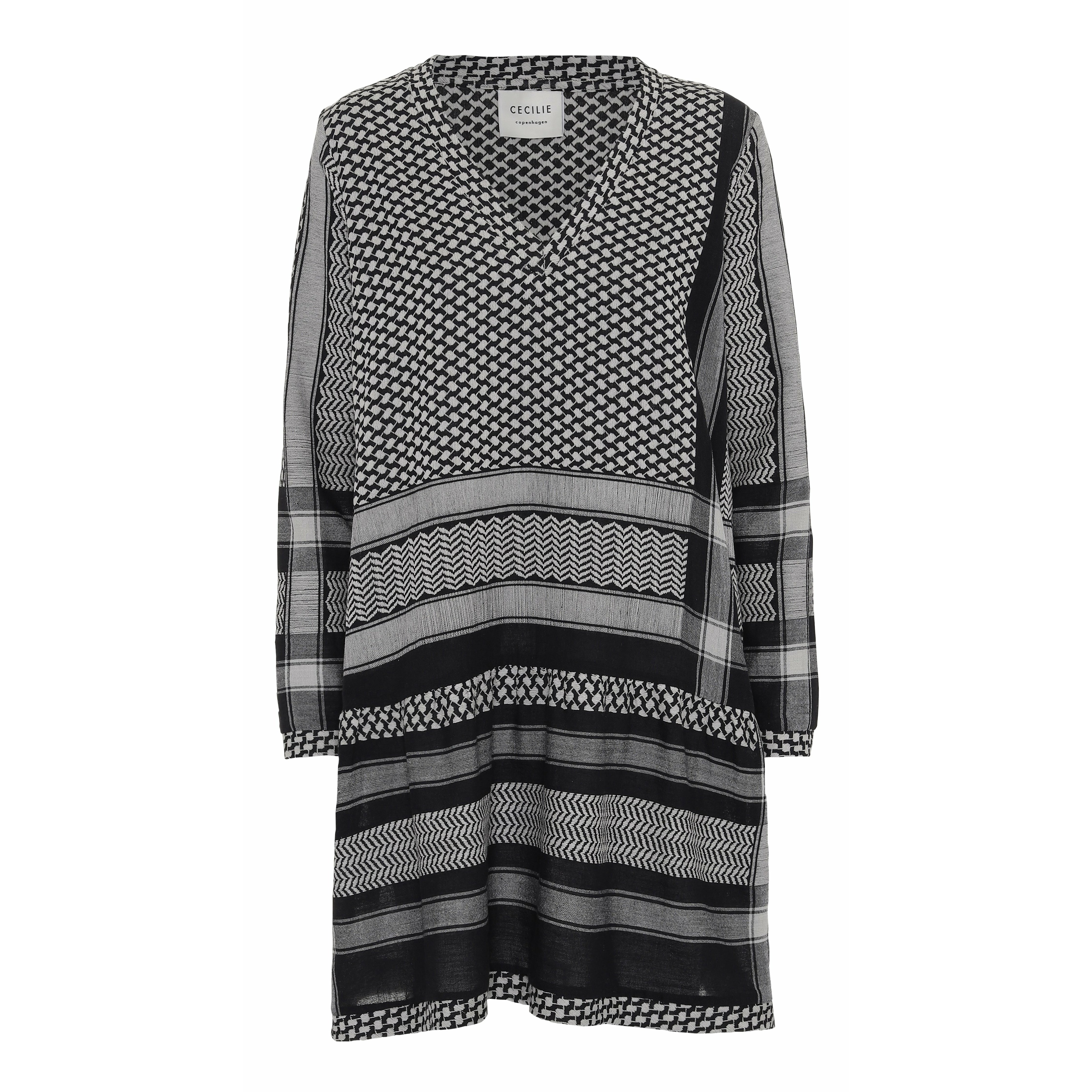 Cecilie Copenhagen Dress 2 V Long Sleeve - Black Stone Cecilie Copenhagen Dress 2 V Long Sleeve - Black Stone