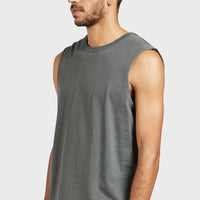 The Academy Brand Jimmy Muscle Tee - Magnet Grey
