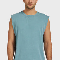 The Academy Brand Jimmy Muscle Tee - Storm Blue