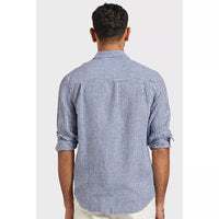 The Academy Brand Bobby Linen Shirt - Navy