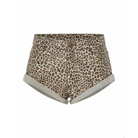 One Teaspoon Leopard Print Leather Low Waist Bandits - Leopard