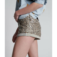 One Teaspoon Leopard Print Leather Low Waist Bandits - Leopard