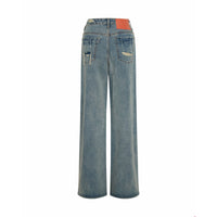 One Teaspoon Jackson Mid Waist Wide Leg Jeans - Sunbleach Blue