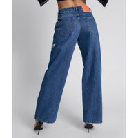One Teaspoon Rosewood Jackson Mid Waist Wide Leg Jeans - Rosewood