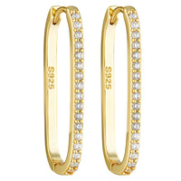 Porter Jewellery Oval Angel Hoops (25mm) - Gold Vermeil