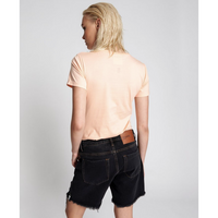 One Teaspoon Stevies Long Length Boyfriend Shorts - Worn Black