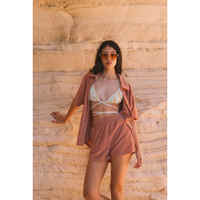Araminta James Terry Shirt Set - Terracotta