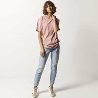 Status Anxiety Think It Over Women's Tee - Pale Pink