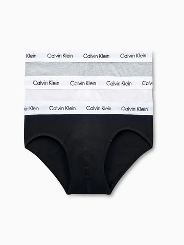 Calvin Klein Cotton Stretch 3 Pack Hip Briefs - Multi