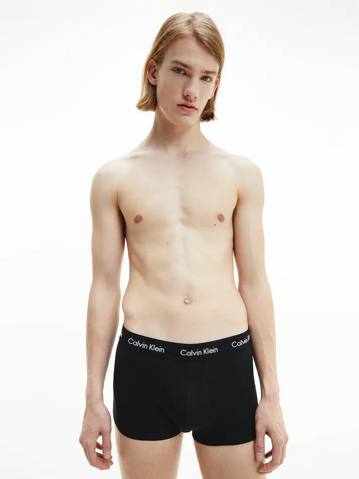 Calvin Klein Cotton Cotton Stretch 5 Pack Low Rise Trunks - Black