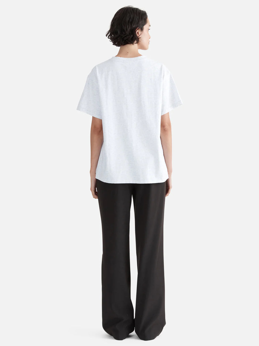 Ena Pelly 3D Logo Relaxed Tee - White Marle