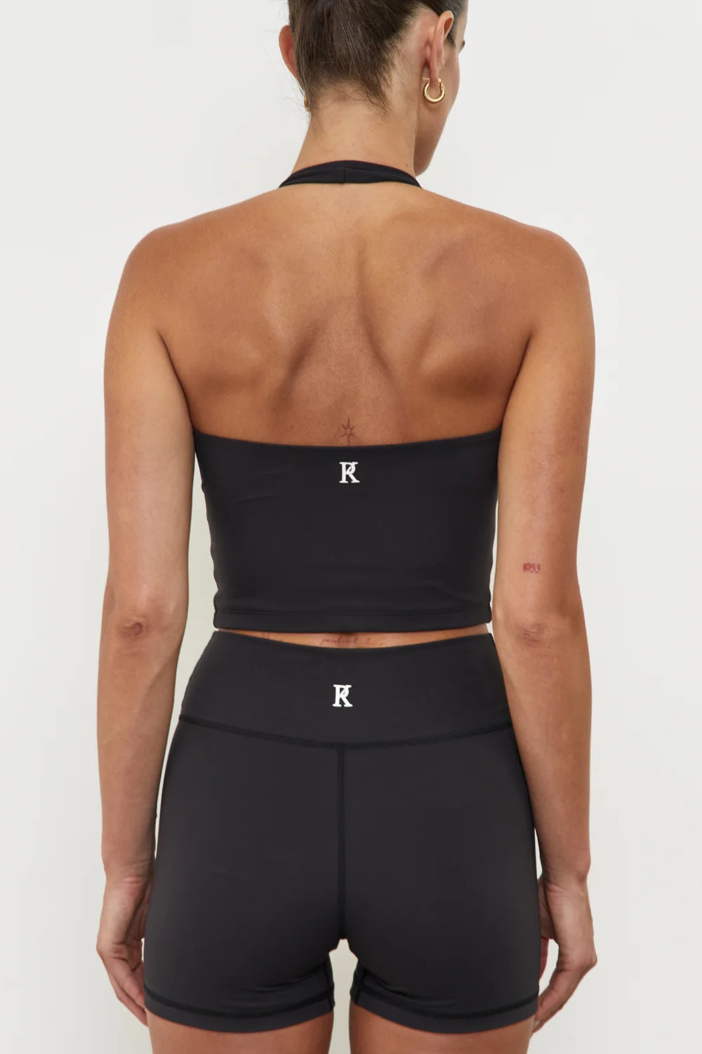 Pinky & Kamal Wrap Halter - Black