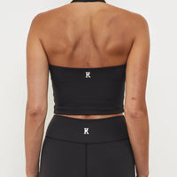 Pinky & Kamal Wrap Halter - Black