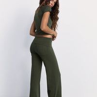 Pinky & Kamal Full Length Yin Flare - Khaki