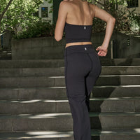 Pinky & Kamal Wrap Straight Leg Pant - Black