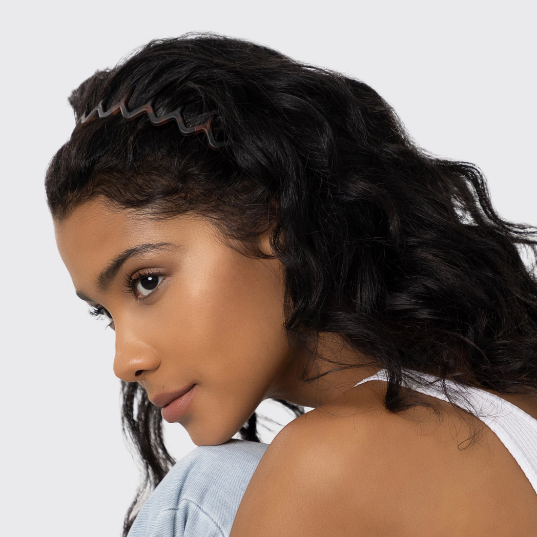 Kitsch Zig Zag Headbands 2pc Set - Black & Tort