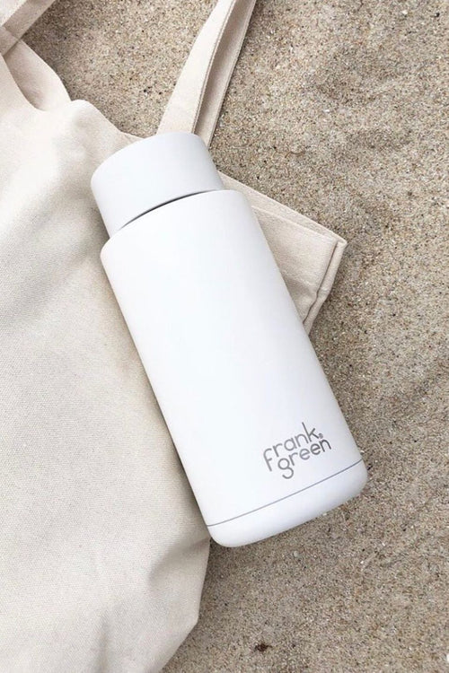 Frank Green Ceramic Reusable Bottle 34oz/1000ml - Cloud