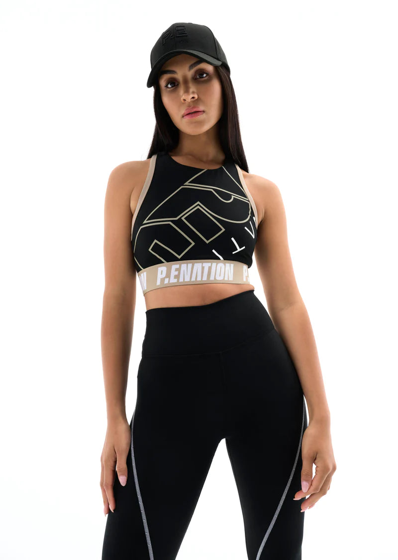 P.E Nation Alta Sports Bra - Black