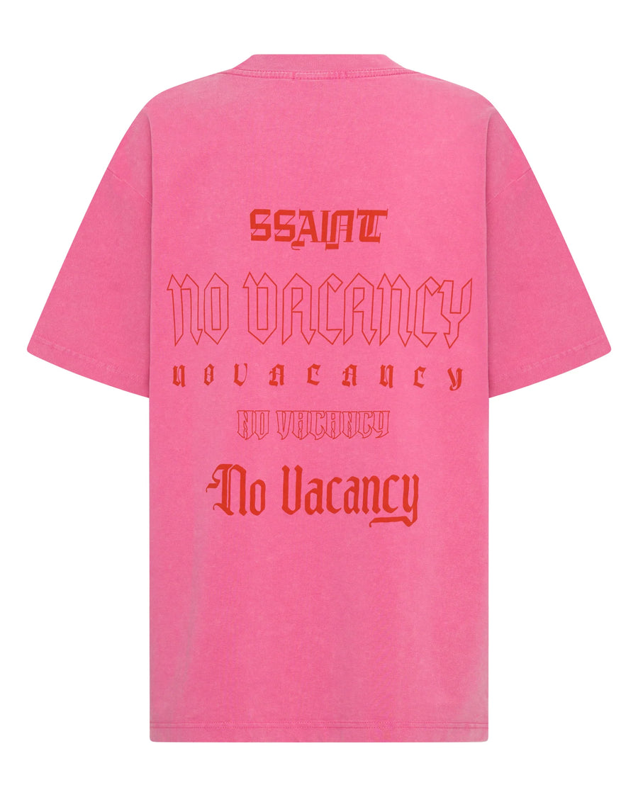 SŚAINT No Vacancy Tee - Acid Wash Pink