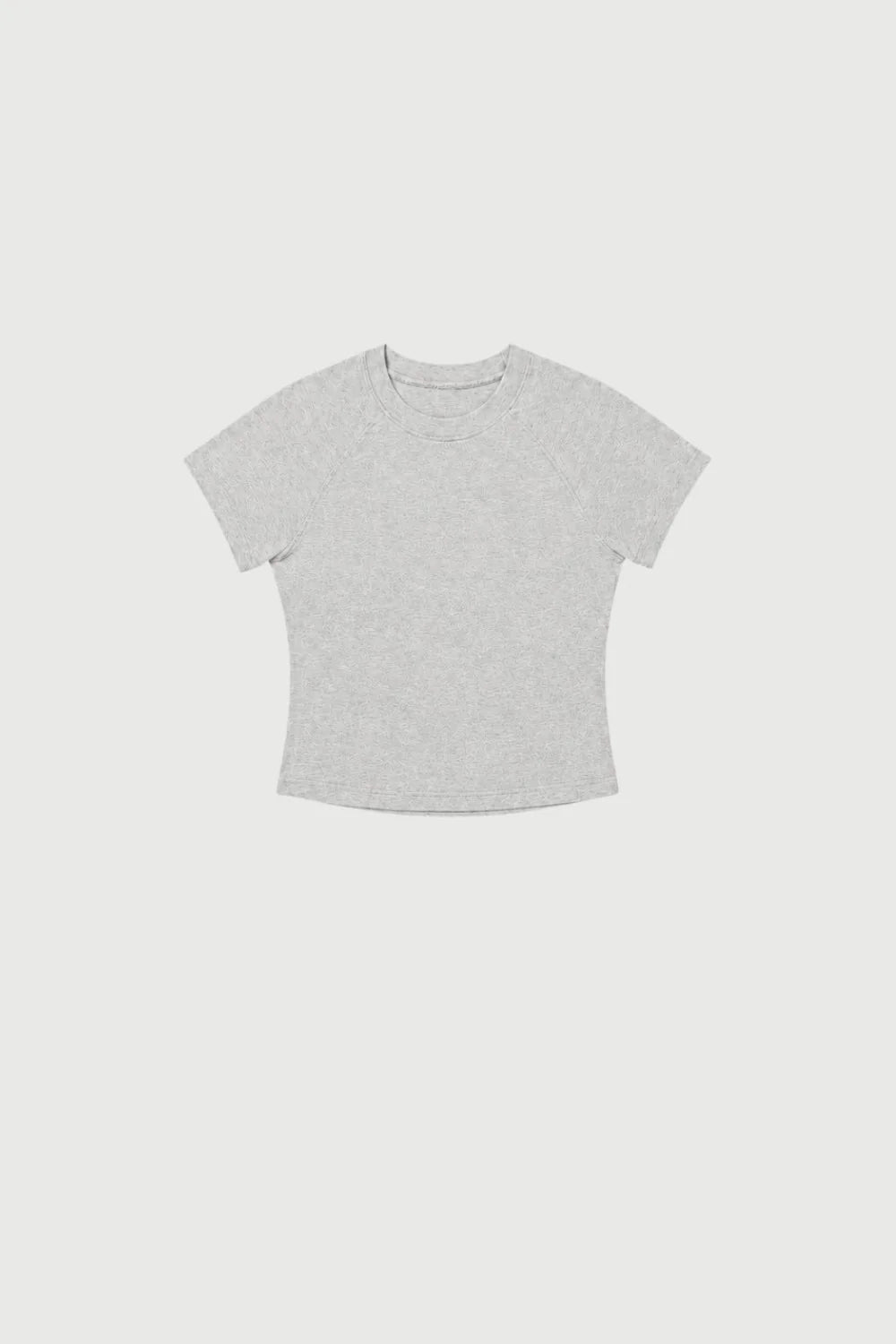 Pinky & Kamal Cropped Baby Tee - Grey Marle