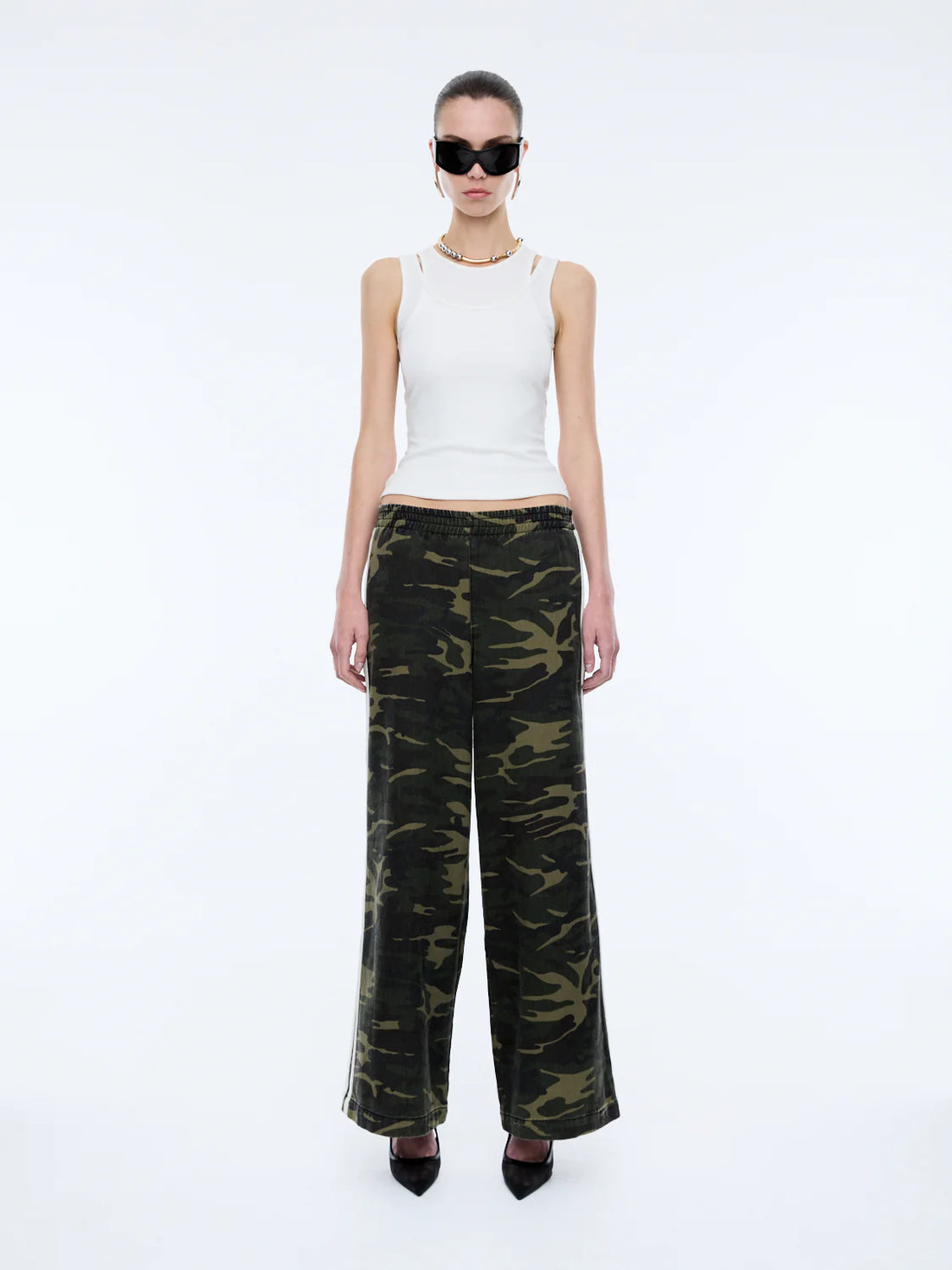 Ena Pelly Myla Wide Leg Pant - Camo Print