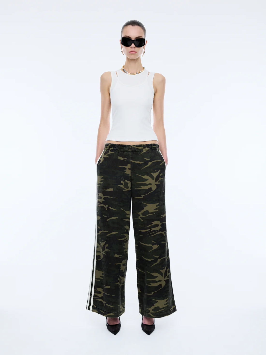 Ena Pelly Myla Wide Leg Pant - Camo Print