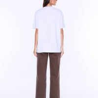 Ena Pelly Sophia Relaxed Tee - White Marle/Pink