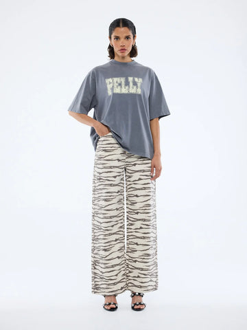 Ena Pelly World Tour Tee - Washed Grey