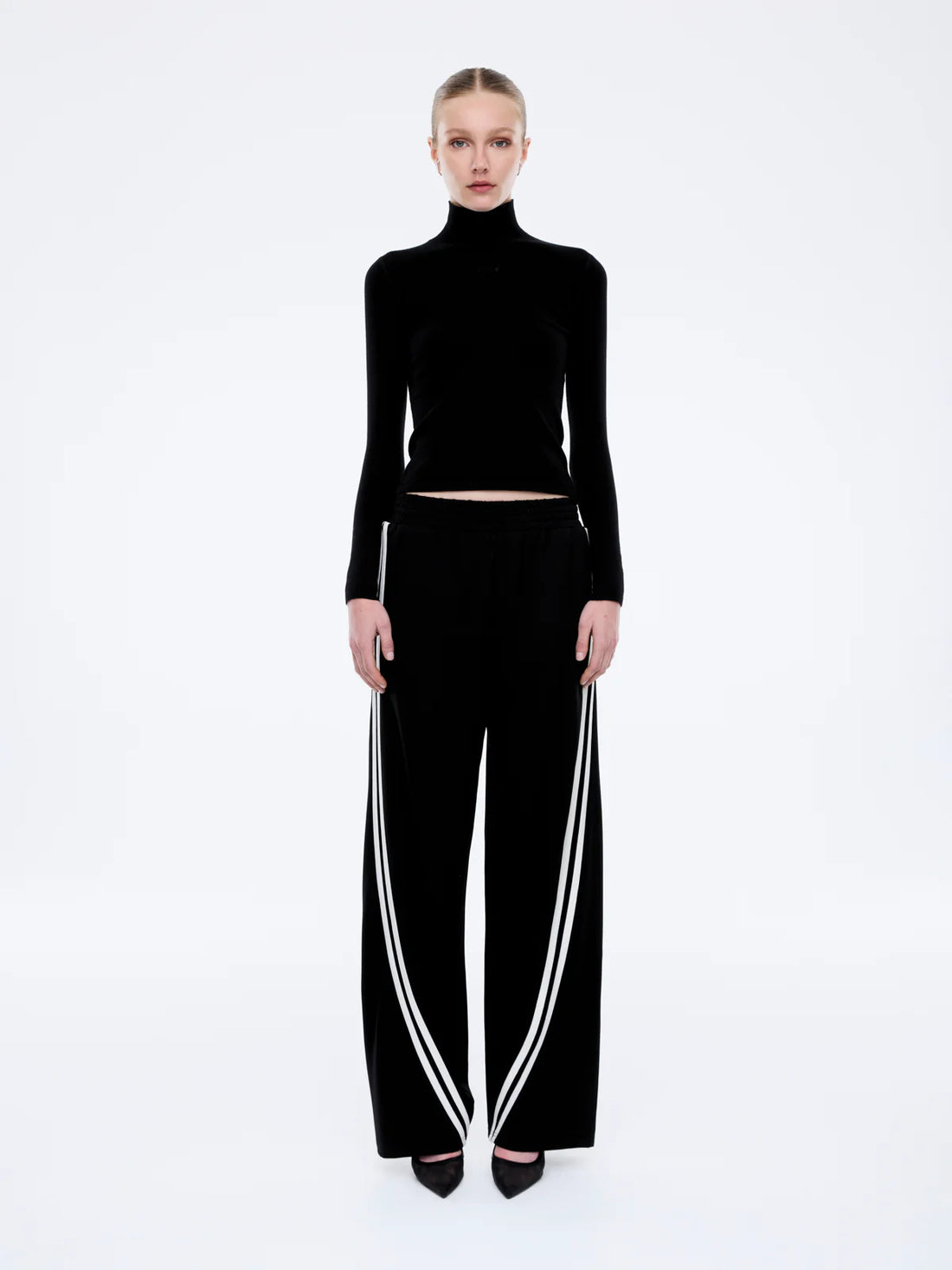 Ena Pelly Valentina Stripe Pant - Black