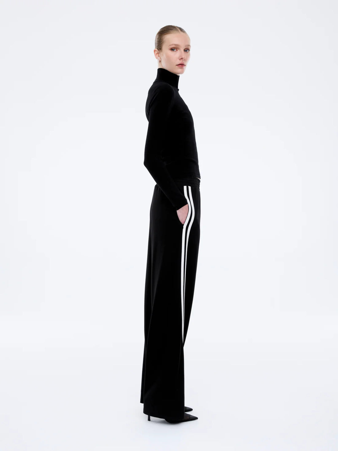 Ena Pelly Valentina Stripe Pant - Black