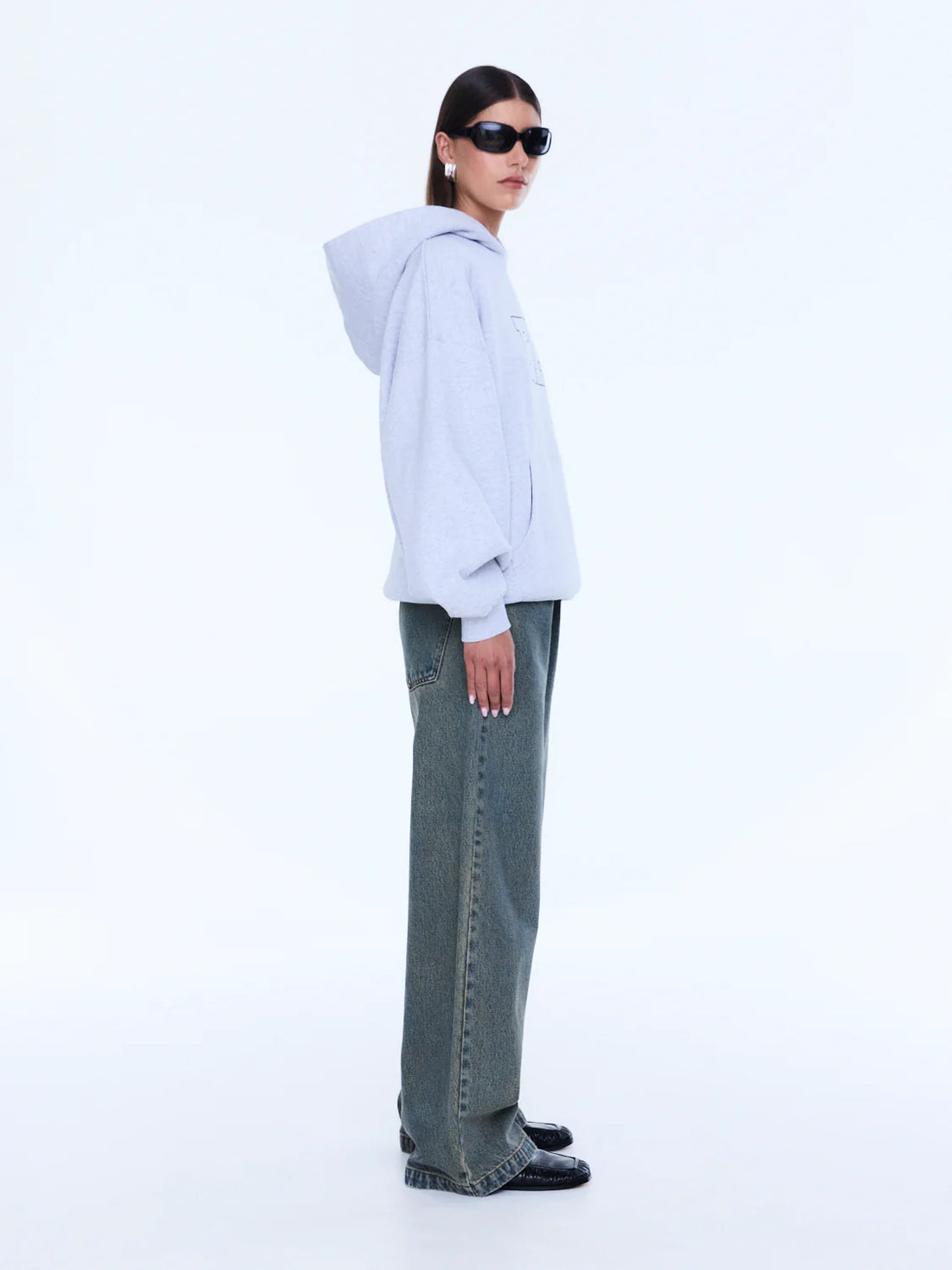 Ena Pelly Cassie Oversized Hoodie - Grey Marle